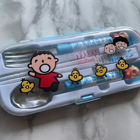 SANRIO Minna No Tabo - utensil set AS IS - Picture 2 of 6